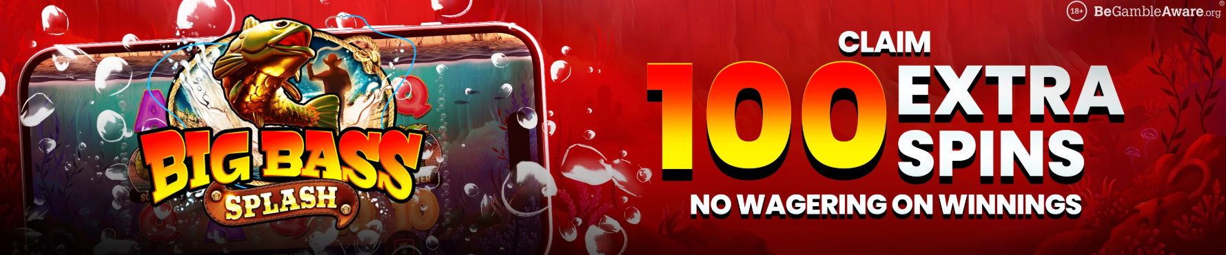 Red Casino 100 Extra Spins — No Wagering on Winnings — Big Bass Splash